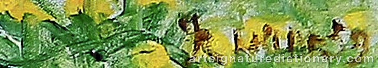 Authentic signature by Albert NAUR on  artwork