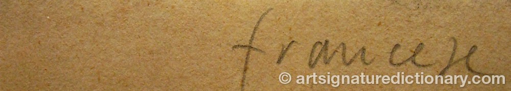 Authentic signature by Franco FRANCESE on artwork