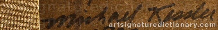 Authentic signature by Michael KESSLER on artwork