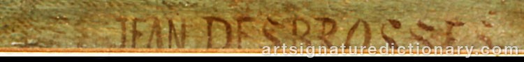 Authentic signature by Jean DESBROSSES on  artwork