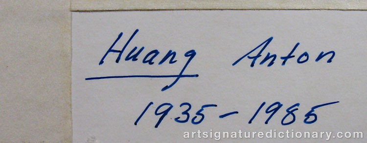 Close-up details showing Anton HUANG signature forgery characteristics