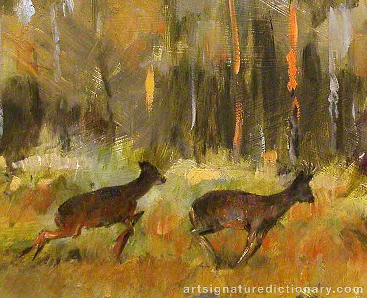 Close-up details showing Lindorm LILJEFORS signature forgery characteristics