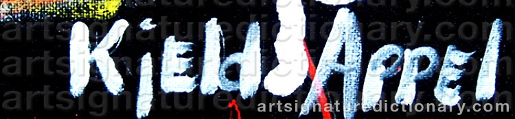 Authentic signature by Kjeld APPEL on artwork