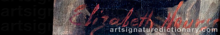 Authentic signature by Elisabeth NOURSE on Painting/Watercolour artwork