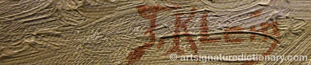 Authentic signature by Frits KLEIN on  artwork