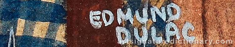 Authentic signature by Edmund DULAC on  artwork