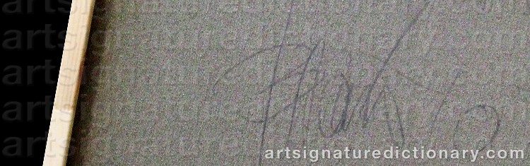 Authentic signature by Marek BRAUN on  artwork