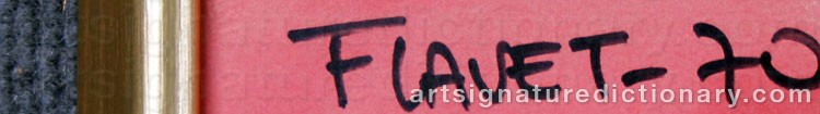 Authentic signature by Claude FLAVET on Painting/Watercolour artwork