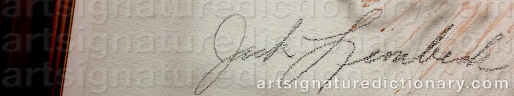 Authentic signature by Jack LEMBECK on artwork