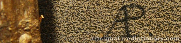 Authentic signature by A. PINCON on artwork