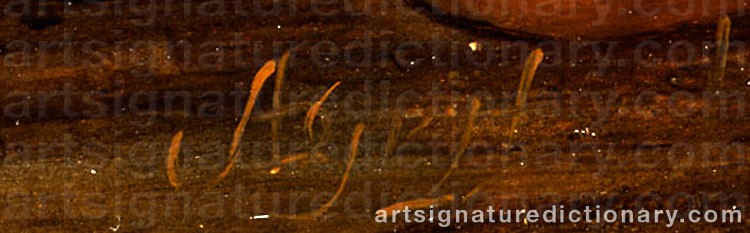 Authentic signature by Adriaen De GRYEFF on Painting/Watercolour artwork