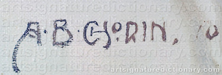 Authentic signature by Axel CHORIN on  artwork