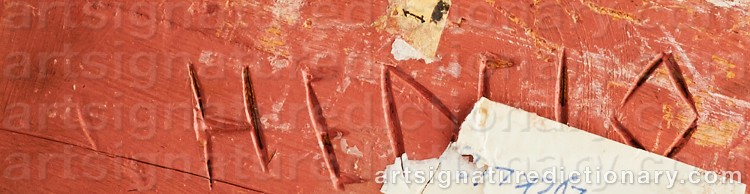 Authentic signature by Harald HEDELO on Sculpture artwork
