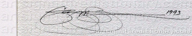 Authentic signature by Gary BUKOVNIK on  artwork