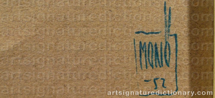 Authentic signature by Rune MONÖ on  artwork