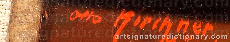 Authentic signature by Otto KIRCHNER on artwork