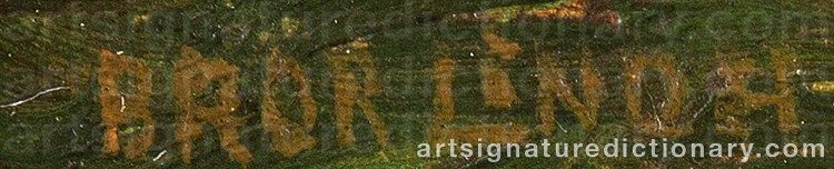 Signature by Bror LINDH