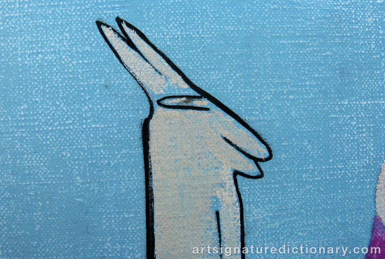 Close-up details showing Madelaine ‘M Pyk’ PYK signature forgery characteristics