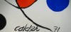 Close-up details showing Alexander CALDER signature forgery characteristics