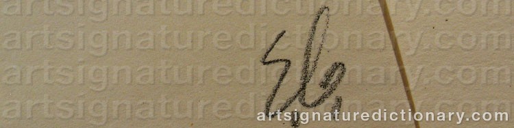 Authentic signature by Einar CHRISTIANSSON on  artwork