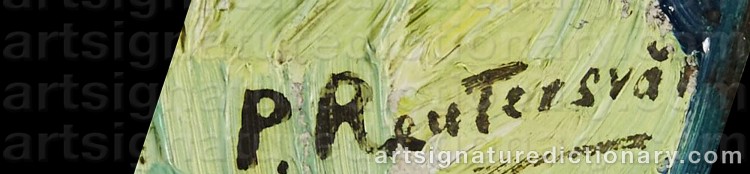 Authentic signature by Patrik REUTERSVÄRD on Painting/Watercolour artwork