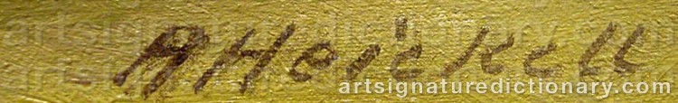 Signature by Arthur HEICKELL
