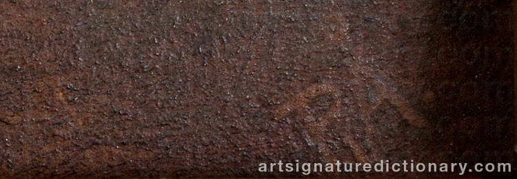 Authentic signature by Rudolf ÅKERBLOM on artwork