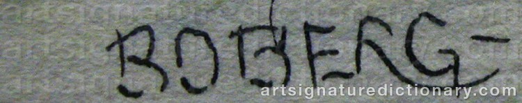 Signature by Ferdinand BOBERG