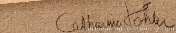 Authentic signature by Catharina KÖHLER on Painting/Watercolour artwork