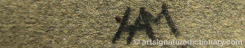 Authentic signature by Hans Axel MALMSTEDT on  artwork