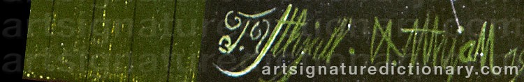 Authentic signature by Terje YTHJALL on artwork