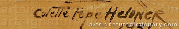 Signature by Colette Pope HELDNER