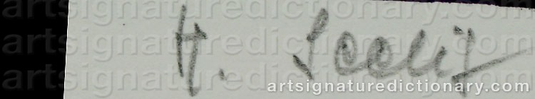Authentic signature by Heinz SEELIG on  artwork