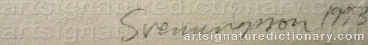 Signature by Jan SVENUNGSSON