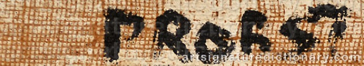 Authentic signature by Joachim PROBST on  artwork
