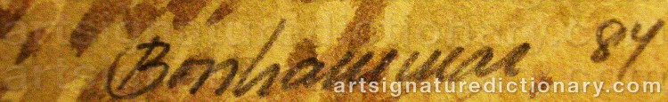 Authentic signature by Bengt BOSSHAMMAR on Painting/Watercolour artwork