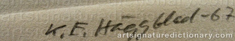 Signature by Karl-Erik HÄGGBLAD