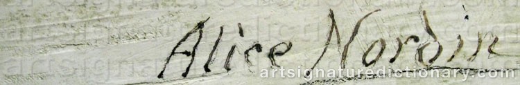 Signature by Alice NORDIN