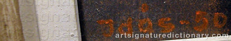 Authentic signature by Gösta IDÅS on  artwork