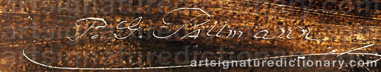 Authentic signature by Peter Götz PALLMANN on  artwork