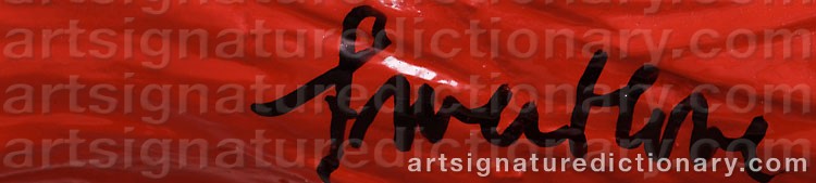 Authentic signature by William SWEETLOVE on Sculpture artwork