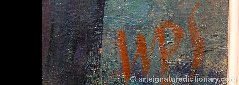 Authentic signature by Werner Paul SCHMIDT on artwork