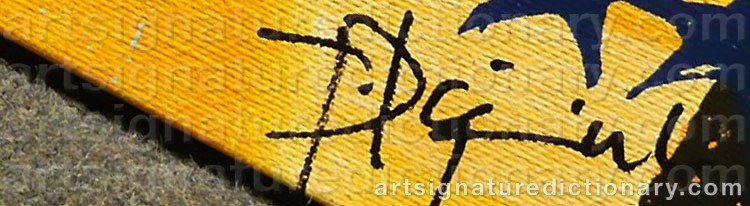Authentic signature by Jörg DÖRING on artwork