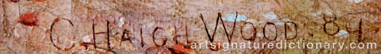 Authentic signature by Charles Haigh-Wood (1854-1927 HAIGH-WOOD on Painting/Watercolour artwork