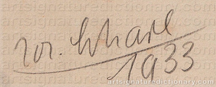 Authentic signature by Josef SCHARL on  artwork