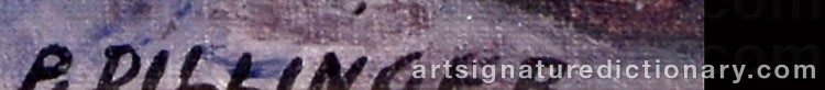 Authentic signature by Peter DILLINGER on  artwork