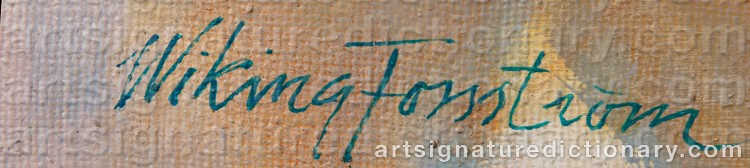 Authentic signature by Wiking FORSSTRÖM on Painting/Watercolour artwork