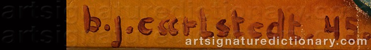 Authentic signature by Birger CARLSTEDT on artwork