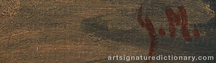 Authentic signature by Gabriel Cornelius Von MAX on  artwork