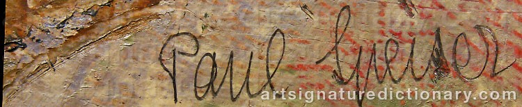 Authentic signature by Paul SPEISER on  artwork